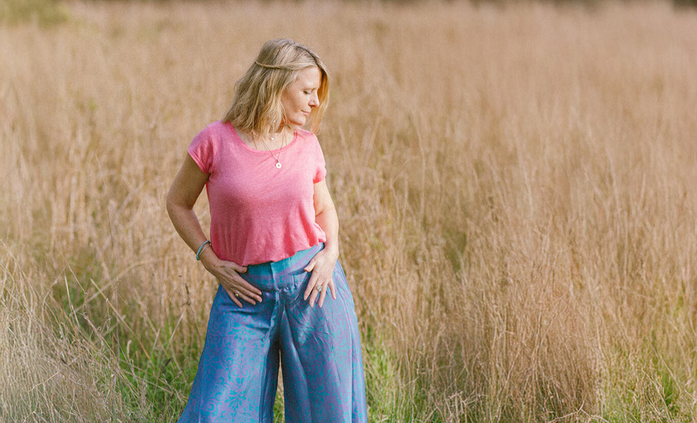 Untitled Wellness practitioner branding photoshoot in Lincolnshire field, natural light portrait.